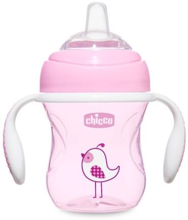 Поильник-непроливайка Chicco, 200 мл, розовый