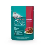 Корм Purina One кусочки в желе говядина, морковь 75 г 1 шт