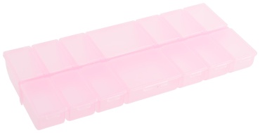 Коробка пластик розовая 24,2х10,2х2,75 см Gamma OM-043-P
