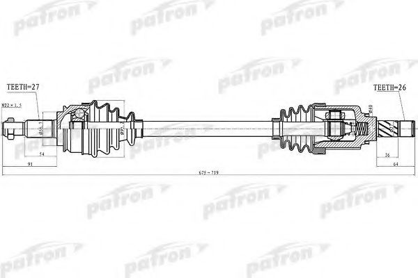PATRON привод колеса PDS4993