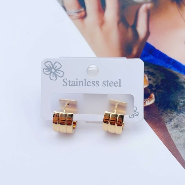 Серьги Stainless Steel бижутерный сплав, ювелирный сплав, медицинское золото, без вставок