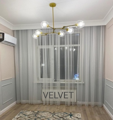 Тюль VELVET 500x300 см 1 шт, сетка, белый