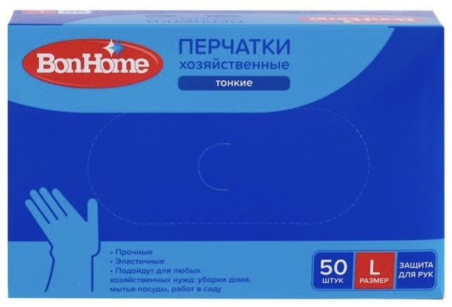 BonHome перчатки 5043130 белый 50 шт