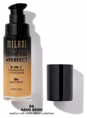 Milani Cosmetics Conceal + Perfect 2-in-1 тональный крем 06 Sand beige 30 мл