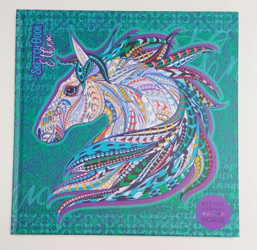 Скетчбук Bourgeois Ethnic collection HORSE , B7, 36 листов, зеленый, мультиколор