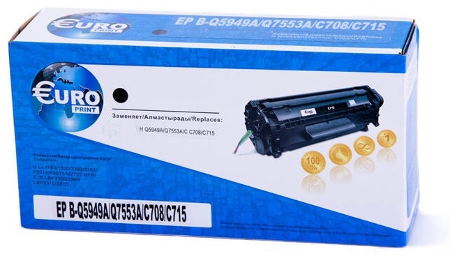 Купить Картриджи Europrint EP B-Q5949A/Q7553A/C708/C715 черный в Алматы ...
