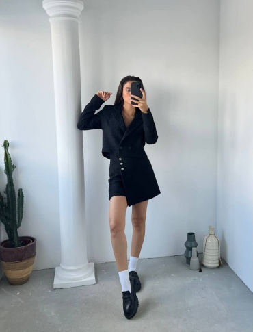 Пиджак свободного кроя Perry Fast Fashion черный