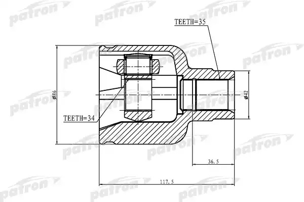 PATRON шрус PCV1228