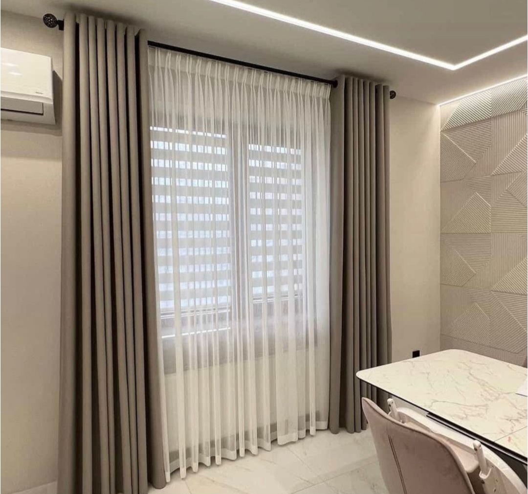 Комплект 400x275 см 3 шт, сетка, велюр, кофейный