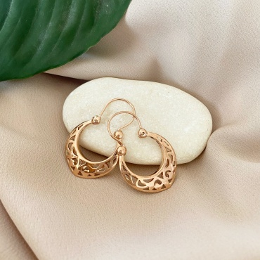 Серьги Global Gold SRG002BK вес 2.5 г золото, без вставок