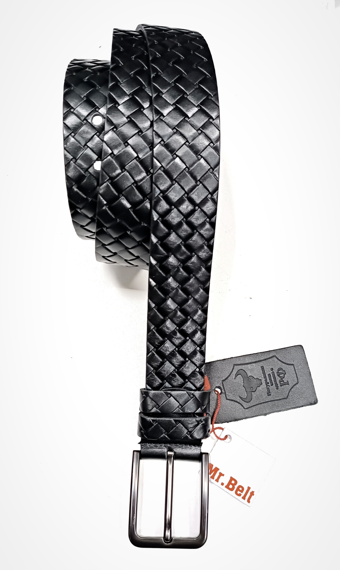 Ремень Mr. Belt натуральная кожа 130 см черный