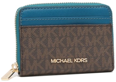 Картхолдер Michael Kors искусственная кожа, натуральная кожа синий, коричневый