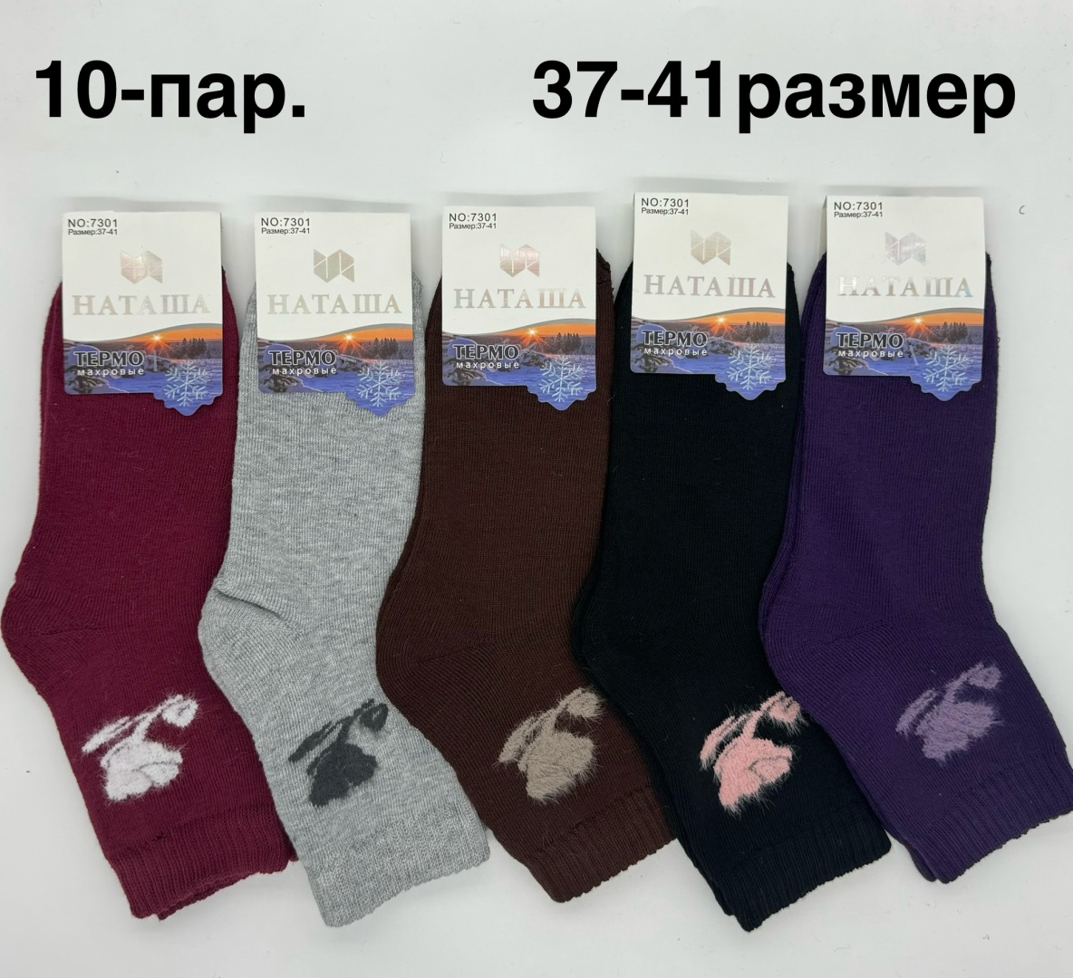 Носки НАТАША 10 пар мультиколор 37-4