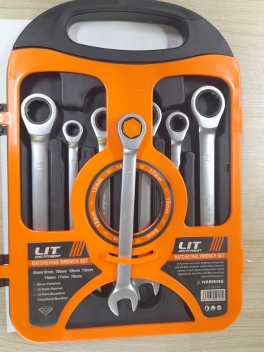 Lit набор ключей комбинированный трещоточный 100 мм 181341, 7 шт