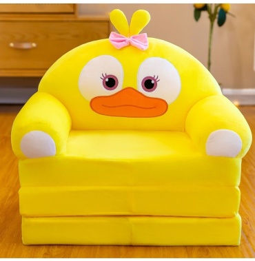 Диван-игрушка детское утенок 50x50x50 см, желтый
