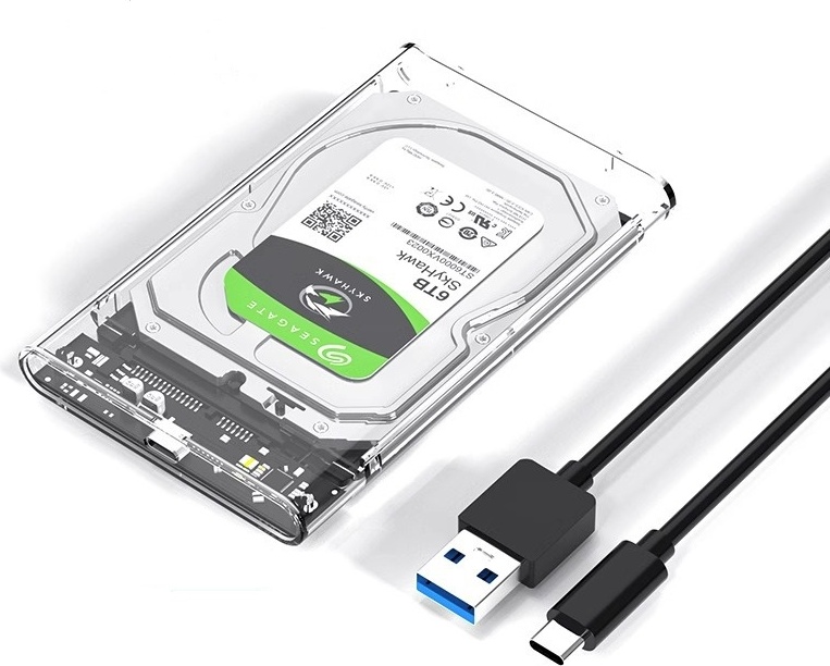 Внешний бокс ShuoLe U25TY3.1-AC Type-C прозрачный
