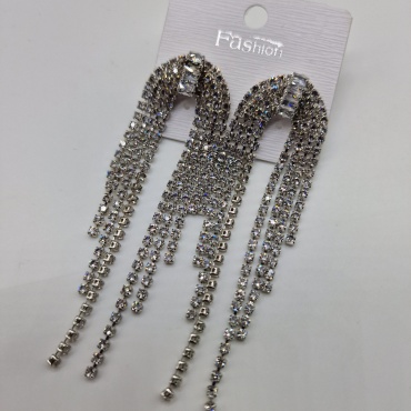 Серьги Fashion Jewelry бижутерный сплав, стразы