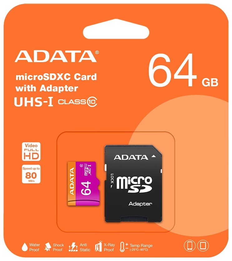 Карта памяти ADATA AUSDX64GUICL10A1-RA1 64 Гб