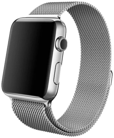 Bikson Milanese Loop для Apple Watch 38/40 серебристый