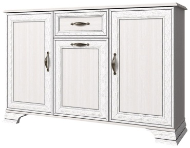 Комод PROMATRAS Тиффани, 139x37x90 см, кремовый