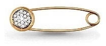 Булавка AQUAMARINE 70482А вес 1.05 г серебро, фианит