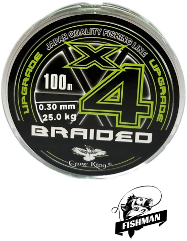 Леска FISHMAN плетеная XBRAID 0.3 mm 0.3 мм зеленый