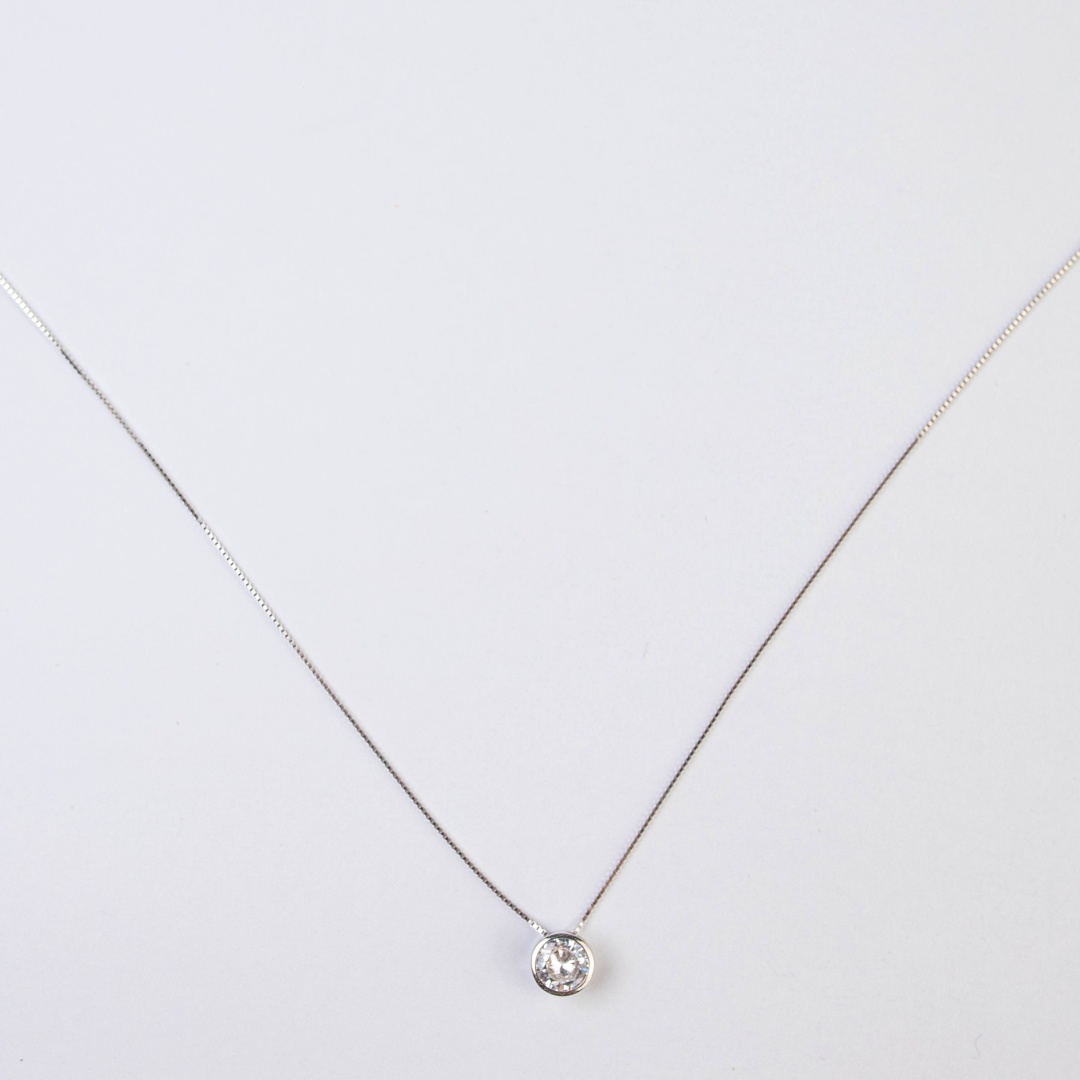 Колье BM silver BM1157 длина 45 см вес 2 г серебро, фианит
