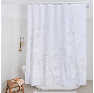 Штора Moroshka Fleur 943-301-01 180x200 белый, полиэстер