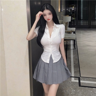 Школьная рубашка Kimiko Shop белый