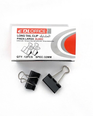 Зажим классический DL Office 32 мм, 12 шт