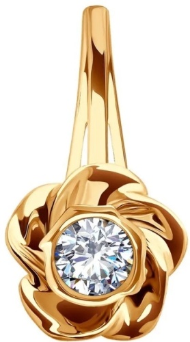 Подвеска Diamant 51-130-02292-1 вес 1.36 г золото, фианит