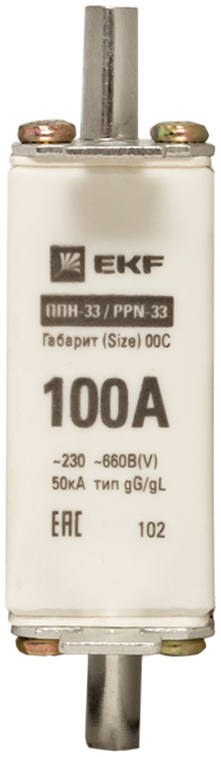 Купить Предохранитель EKF плавкая вставка ППН-33 100/100А габарит 00С в ...