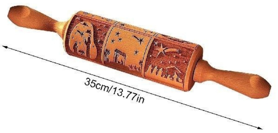 Скалка Рождество 36 см