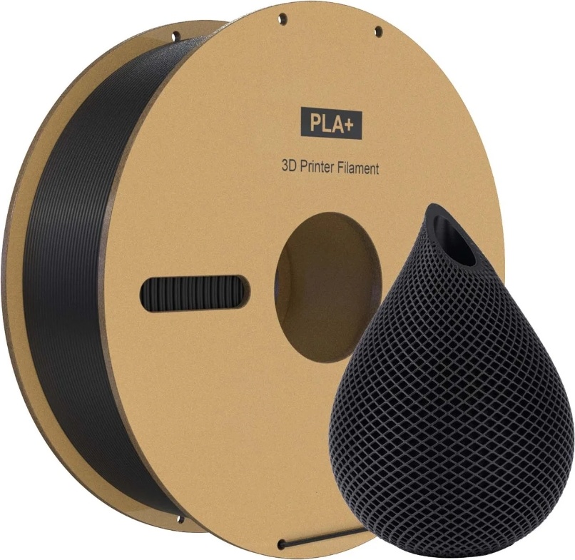 Купить Пластик для 3D-печати PLA + Filament Black 1.75 mm черный в ...