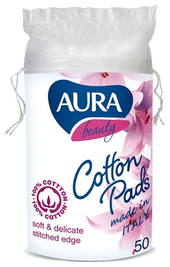 Aura Beauty ватные диски Cotton pads 50 шт