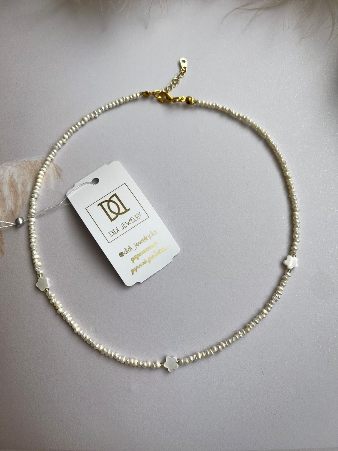 Чокер DiDi Jewelry длина 40 см жемчуг перламутр