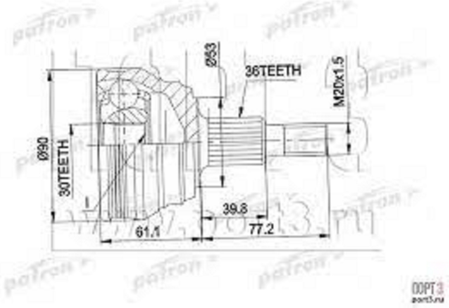 PATRON шрус PCV1189