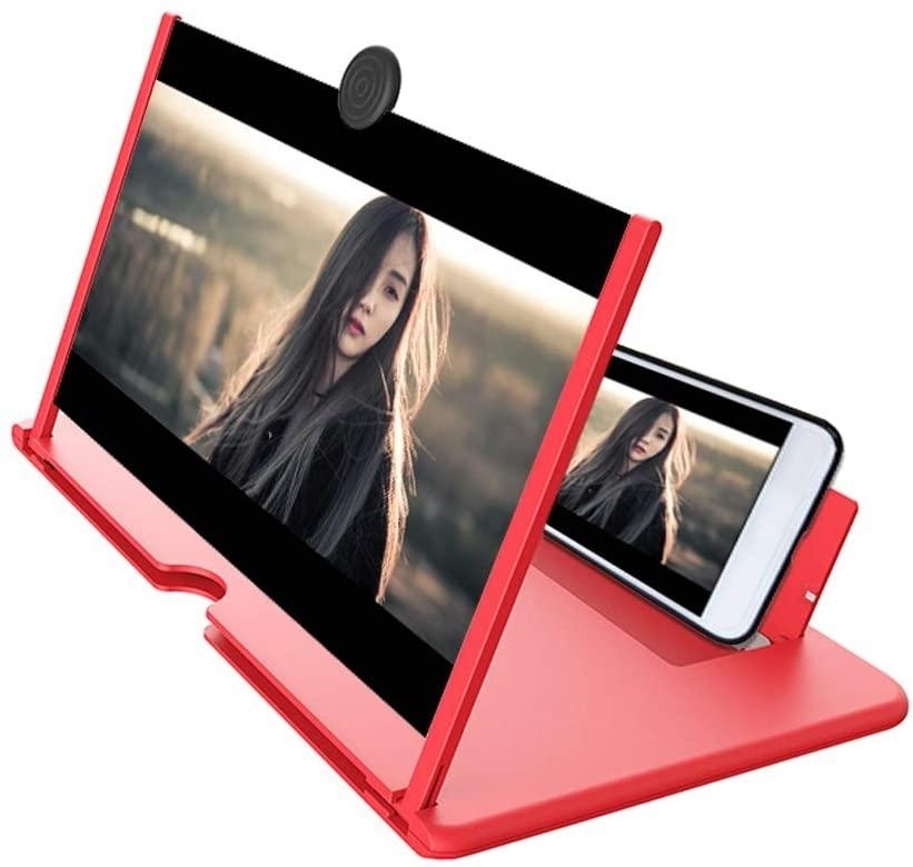 Увеличительный экран для смартфона Magnifier 1255KO красный