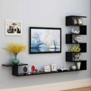 Полка sore0009, 180х19x135 см, черный