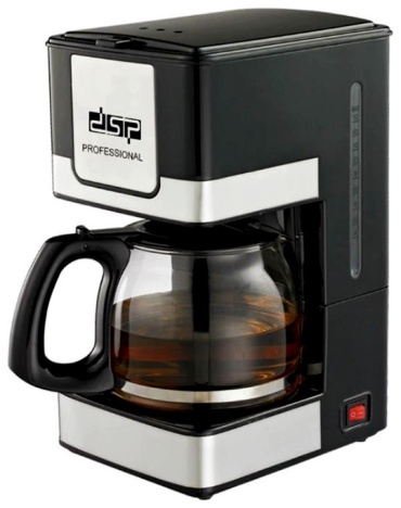 Кофеварка DSP KA3024 серебристый, черный