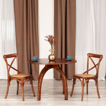 Обеденный стол Tetchair THONET, 100х100x75 см, МДФ, дерево, коричневый