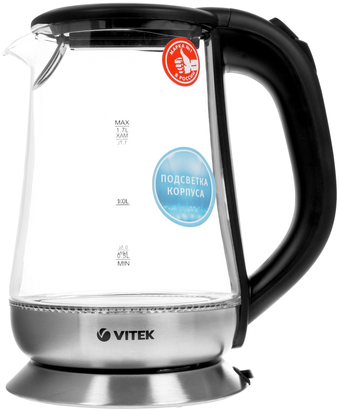 Электрочайник Vitek VT-7036 TR серебристый