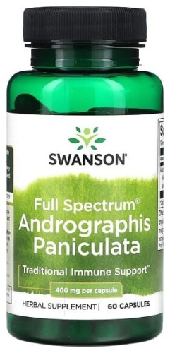 Swanson Full Spectrum Andrographis Paniculata, 400 mg капсулы 60 шт