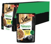 Sheba кусочки в соусе курица, сладкий перец 75 г 28 шт