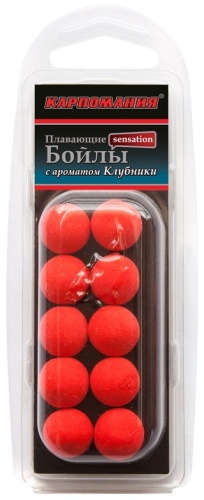 КАРПОМАНИЯ Плавающие бойлы Клубника 14мм Клубника 0.1 кг
