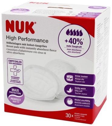NUK 10252134 NUK High Perfomace Прокладки для груди одноразовые 30 шт