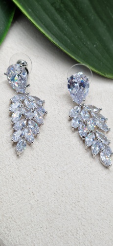 Серьги KOREAN SILVER медь, цирконий