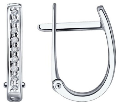 Серьги SOKOLOV EAR-SO-585-887029 вес 1.43 г золото, бриллиант