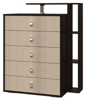 Комод BTS Саломея, 80x44x108 см, коричневый