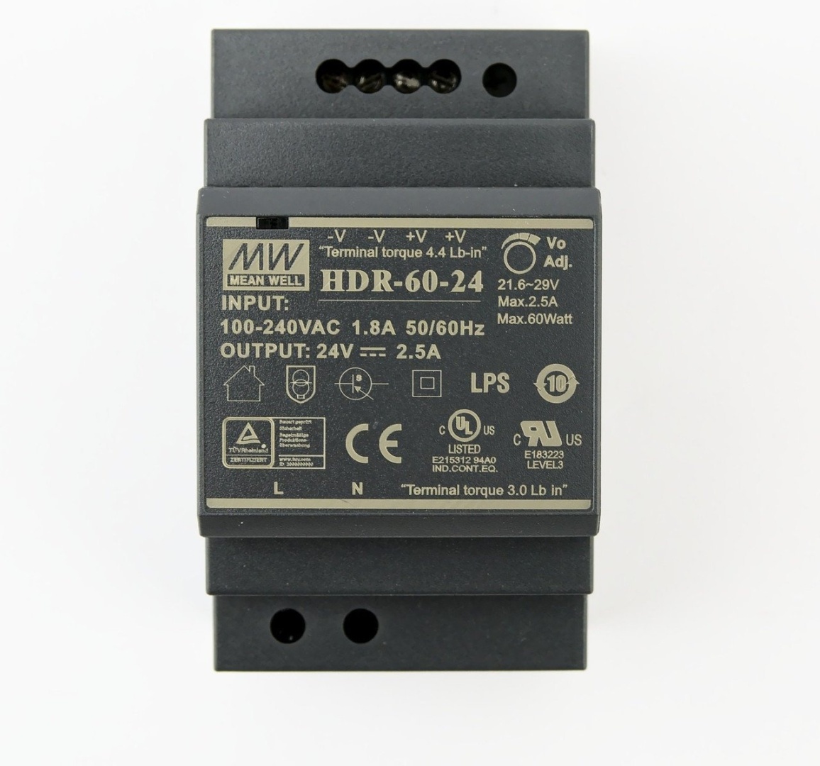 Блок питания на DIN-рейку MEAN WELL HDR-60-24